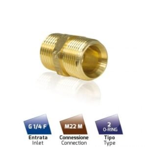 Đầu nối dây rửa xe MTM ATTACCO RAPIDO, kết nối M22 M - G 1/4 F