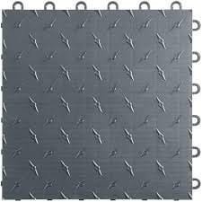 Tấm lót sàn nhựa PP VERTEX Diamond Tile, Màu: Xám